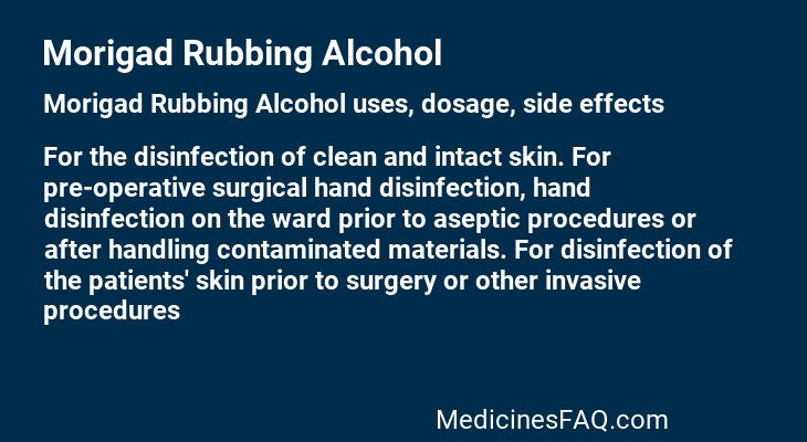 Morigad Rubbing Alcohol