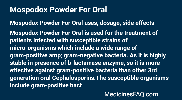 Mospodox Powder For Oral