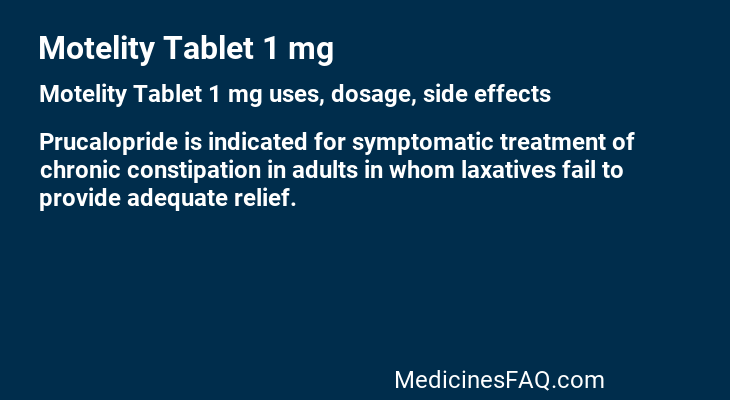 Motelity Tablet 1 mg