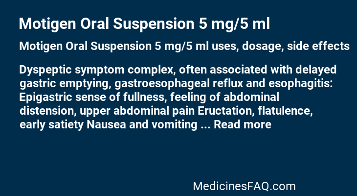 Motigen Oral Suspension 5 mg/5 ml