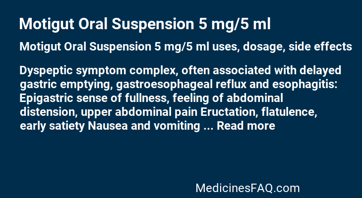 Motigut Oral Suspension 5 mg/5 ml