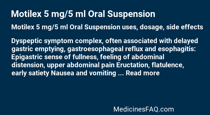 Motilex 5 mg/5 ml Oral Suspension