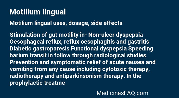 Motilium lingual