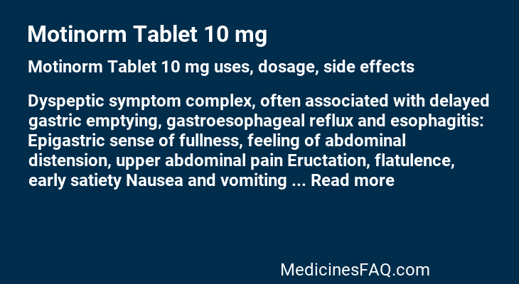 Motinorm Tablet 10 mg