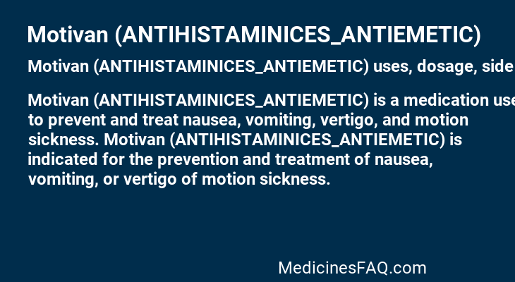 Motivan (ANTIHISTAMINICES_ANTIEMETIC)