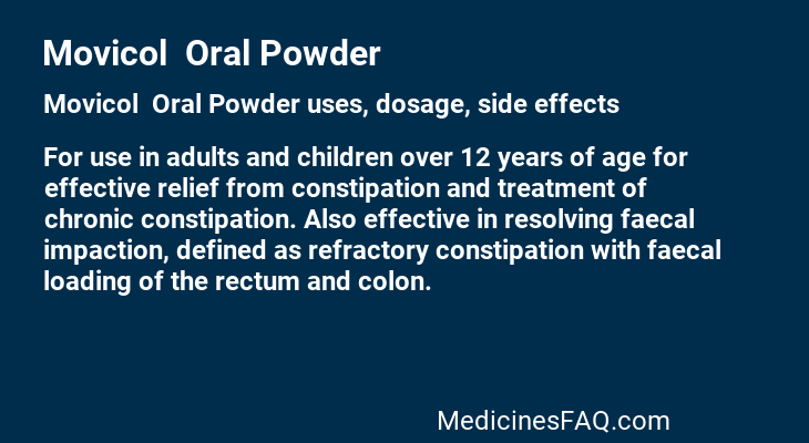 Movicol  Oral Powder