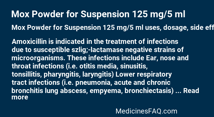 Mox Powder for Suspension 125 mg/5 ml