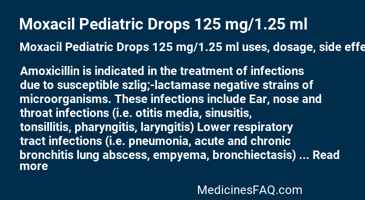 Moxacil Pediatric Drops 125 mg/1.25 ml