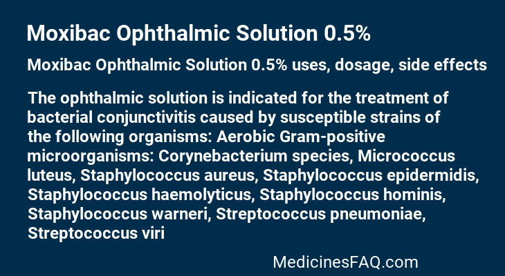 Moxibac Ophthalmic Solution 0.5%