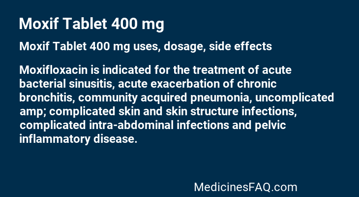 Moxif Tablet 400 mg