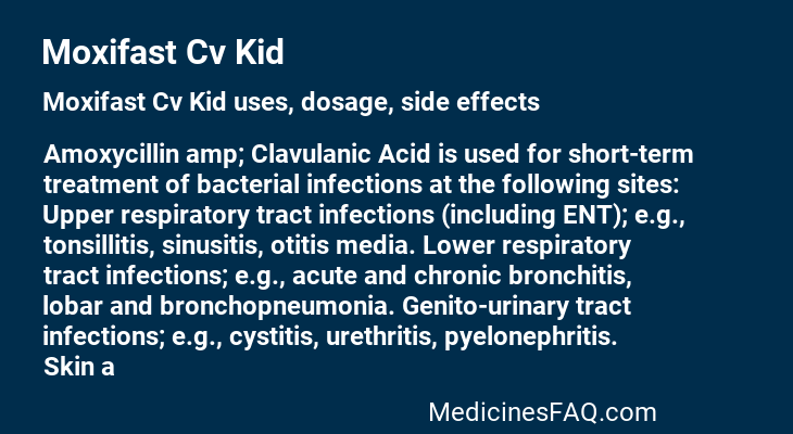 Moxifast Cv Kid