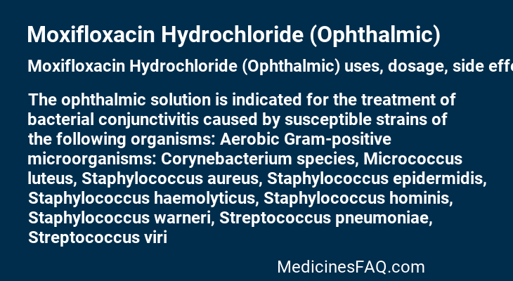 Moxifloxacin Hydrochloride (Ophthalmic)