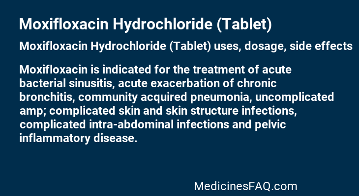 Moxifloxacin Hydrochloride (Tablet)