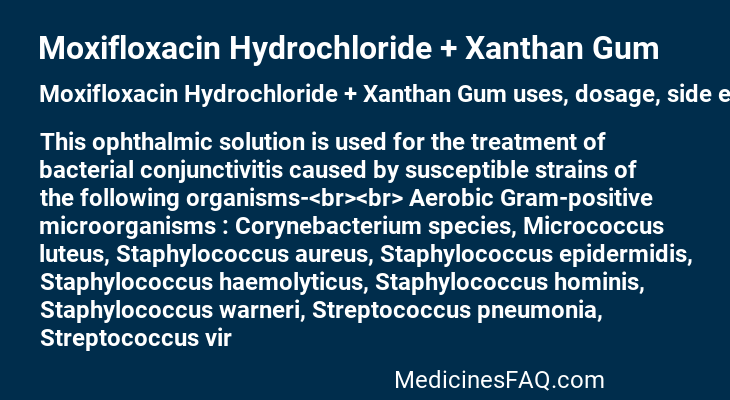 Moxifloxacin Hydrochloride + Xanthan Gum