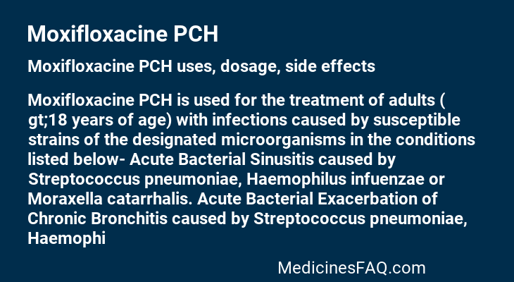 Moxifloxacine PCH