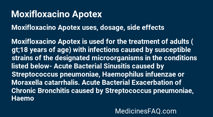 Moxifloxacino Apotex