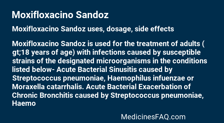 Moxifloxacino Sandoz