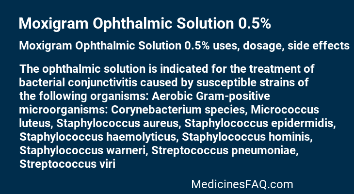 Moxigram Ophthalmic Solution 0.5%