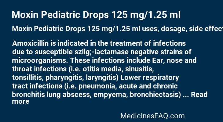 Moxin Pediatric Drops 125 mg/1.25 ml