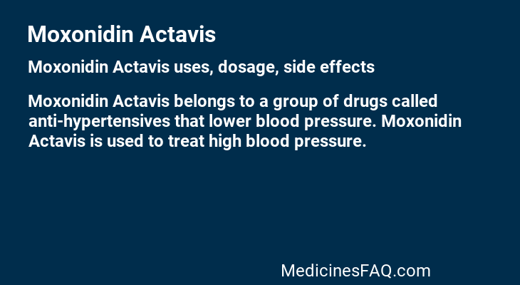 Moxonidin Actavis