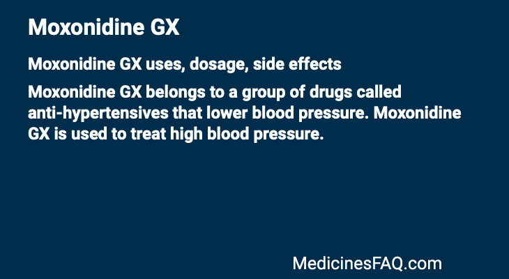 Moxonidine GX