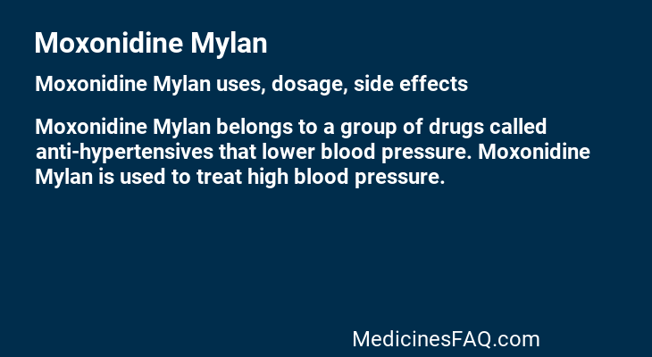 Moxonidine Mylan