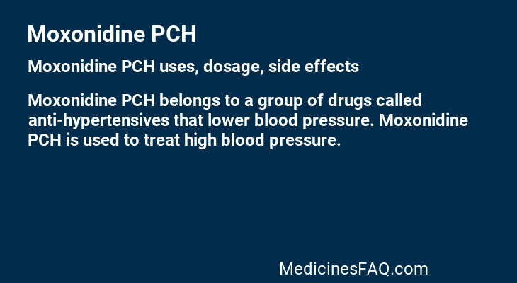 Moxonidine PCH