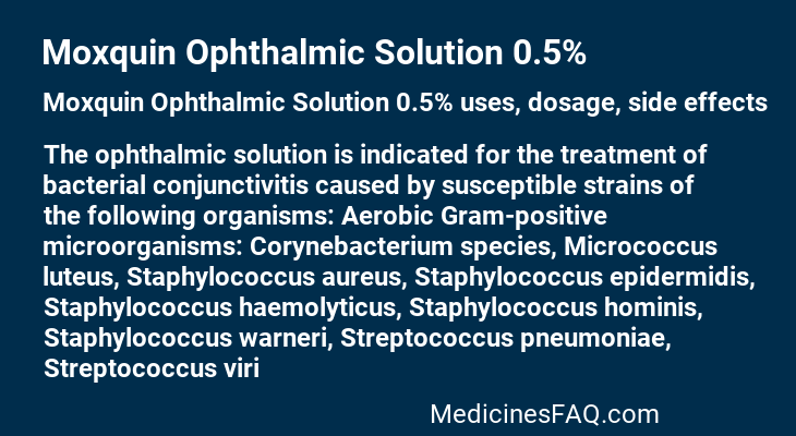 Moxquin Ophthalmic Solution 0.5%