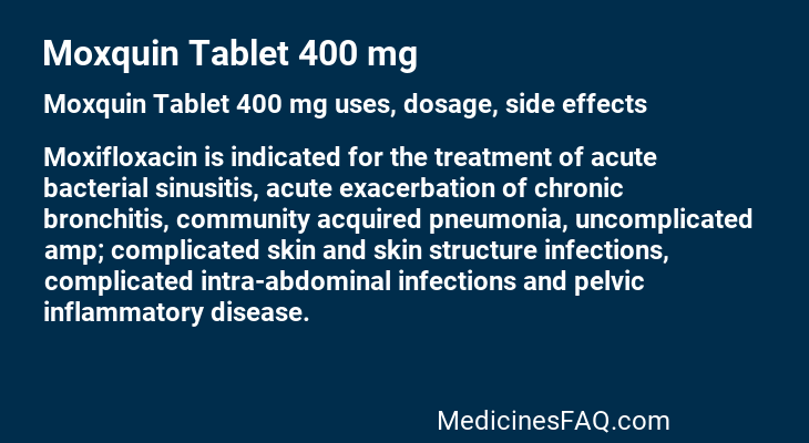 Moxquin Tablet 400 mg