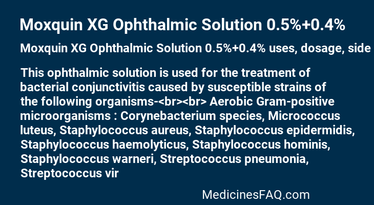 Moxquin XG Ophthalmic Solution 0.5%+0.4%