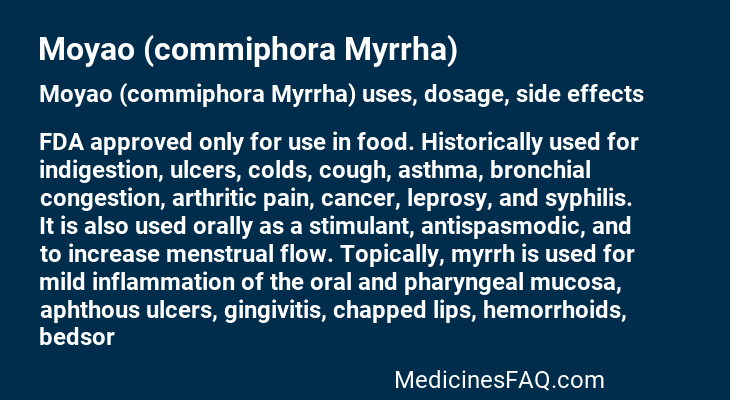 Moyao (commiphora Myrrha)
