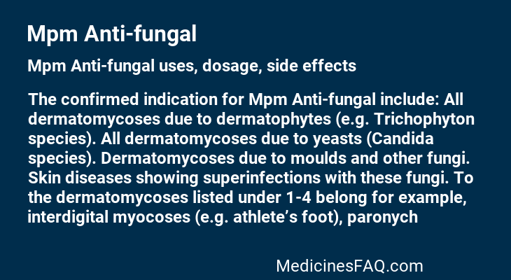 Mpm Anti-fungal