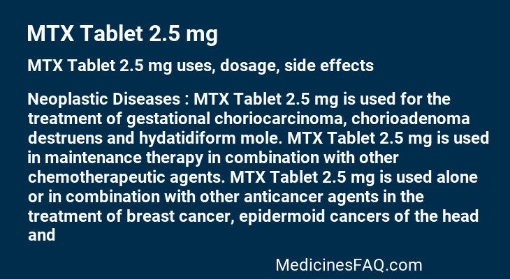 MTX Tablet 2.5 mg