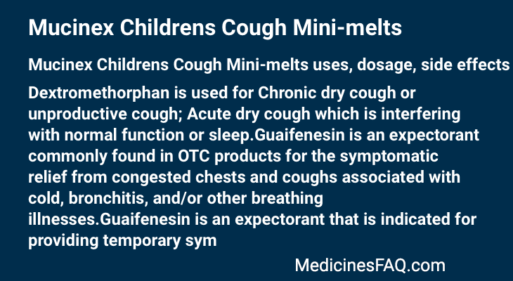 Mucinex Childrens Cough Mini-melts