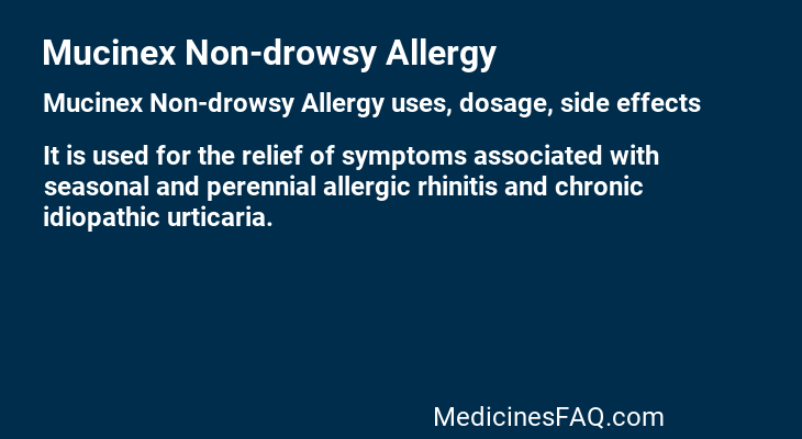 Mucinex Non-drowsy Allergy