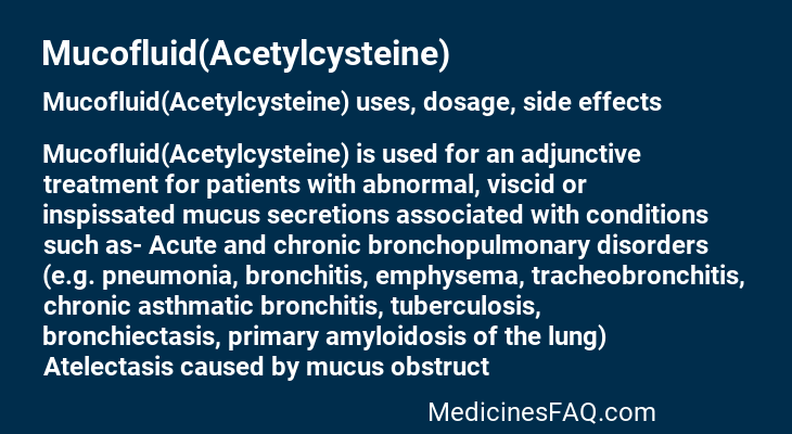 Mucofluid(Acetylcysteine)