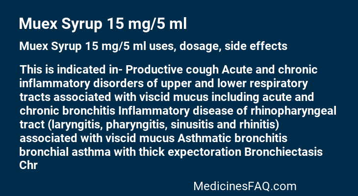 Muex Syrup 15 mg/5 ml