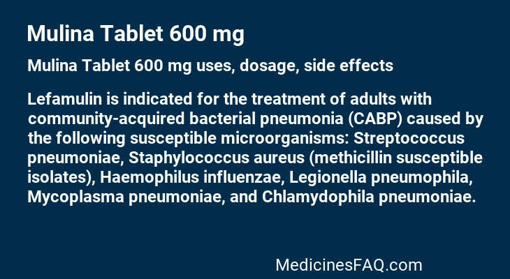 Mulina Tablet 600 mg