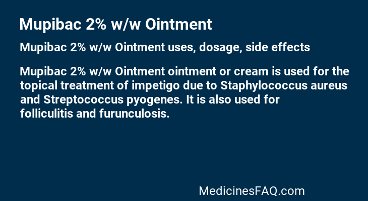 Mupibac 2% w/w Ointment