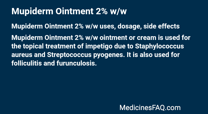 Mupiderm Ointment 2% w/w