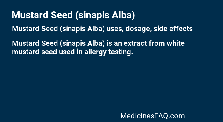 Mustard Seed (sinapis Alba)