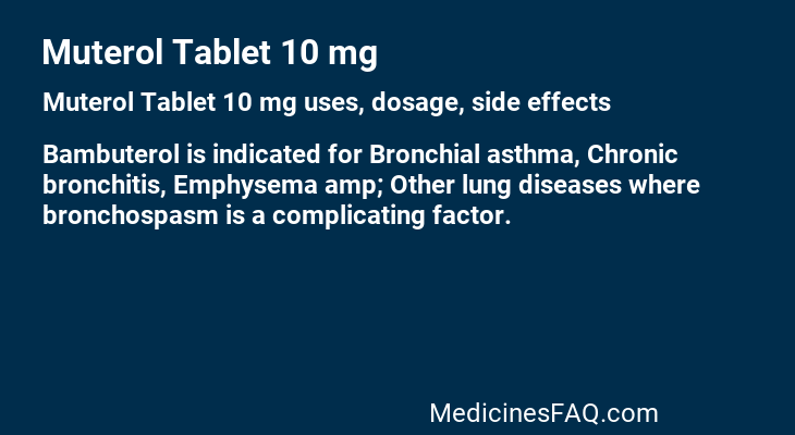 Muterol Tablet 10 mg