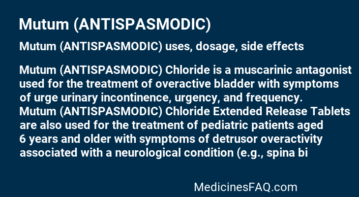 Mutum (ANTISPASMODIC)