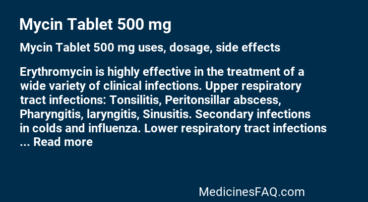 Mycin Tablet 500 mg