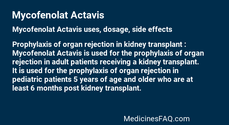 Mycofenolat Actavis