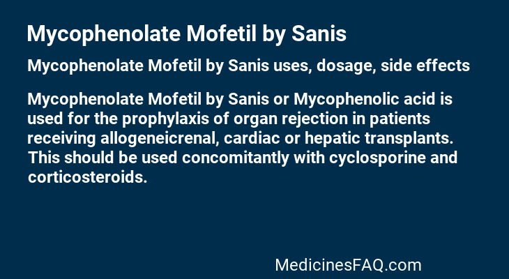 Mycophenolate Mofetil by Sanis