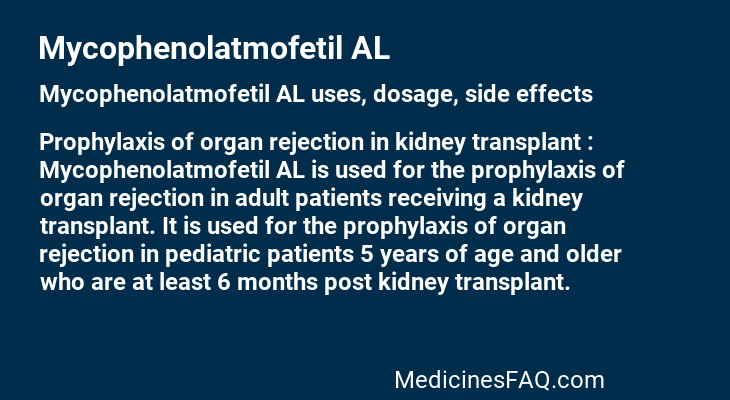 Mycophenolatmofetil AL