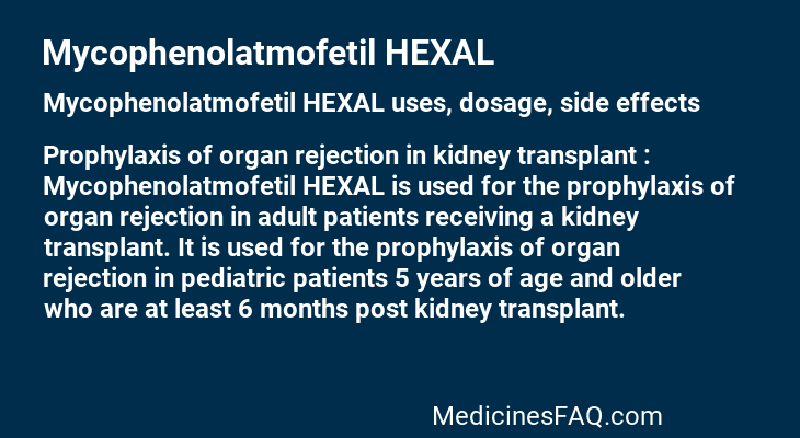 Mycophenolatmofetil HEXAL