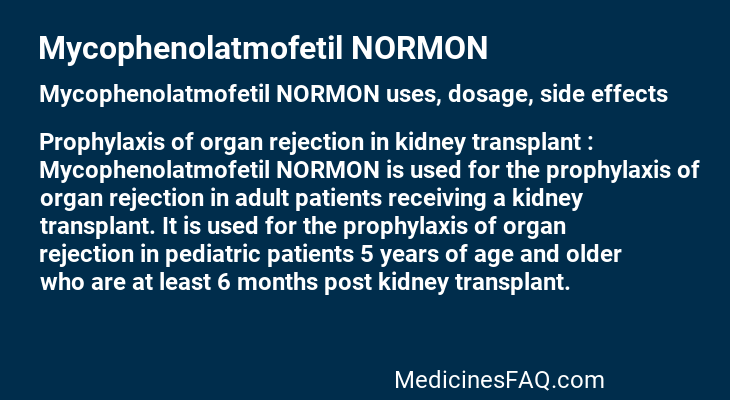 Mycophenolatmofetil NORMON