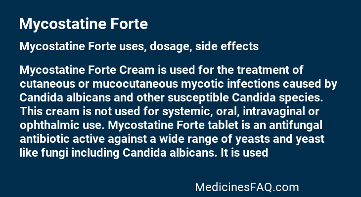 Mycostatine Forte